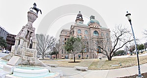 Square at The Tarrant County Courthouse, Fort Worth Texas