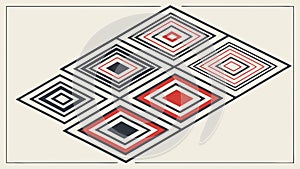 Square tile pattern, geometric vector background design. vector design Generative AI