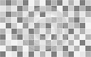 Square tiles in different shades of gray. Abstract background, seamless pattern.