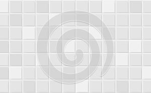 Square tiles seamless pattern. White ceramic tile background
