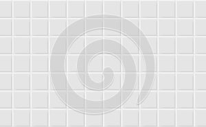 Square tiles seamless pattern. White ceramic tile background