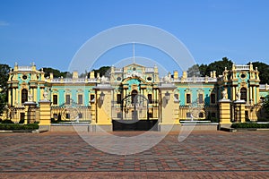 Square in the Ukrainian city Kiev with the Mariinsky Palace. The residence for ceremonies of the President of Ukraine in Kyiv
