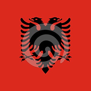 Square vector flag of Albania