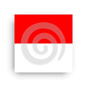 Square vector flag of Indonesia