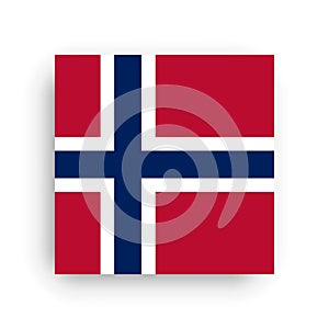 Square vector flag of Norway