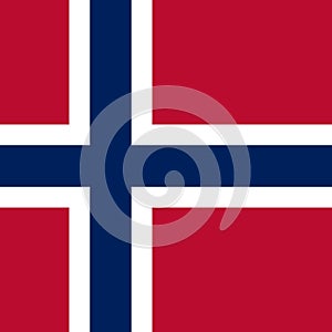 Square vector flag of Norway