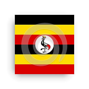 Square vector flag of Uganda