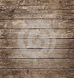 Square vintage wooden panel with horizontal planks and gaps