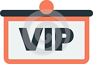 Square VIP badge illustration in minimal style