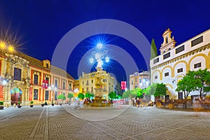 Square Virgin of the Kings Plaza Virgen de los Reyes and monum