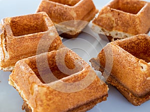 Square waffle type sweets