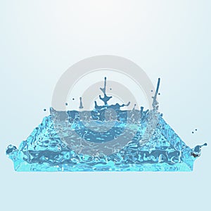 Square water splash