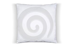 Square White Throw Pillow Mockup with Clipping Path