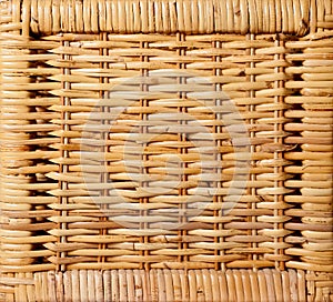 Square wickerwork frame and woven texture
