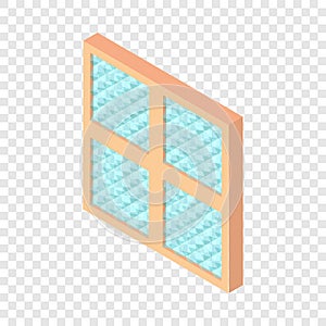 Square window frame icon, isometric 3d style