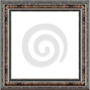 Square wooden ligneous frame photo