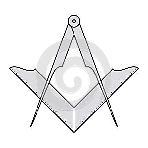 Square and Compasses, the single most identifiable symbol of Freemasonry photo