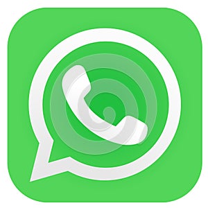 Squared colored round edges whatsapp logo icon