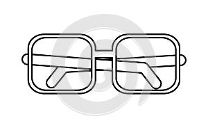 squared glasses , Vector illustration over white background