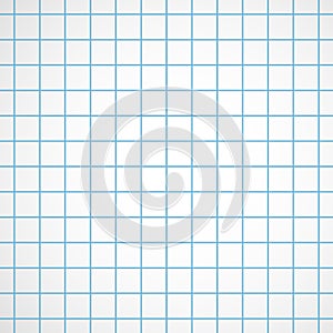 Squared paper pattern. Blue. Printable. Vector illustration, flat design