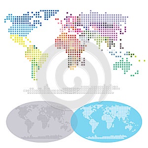 Squared World Continents map