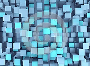 squares 3d abstracted design background