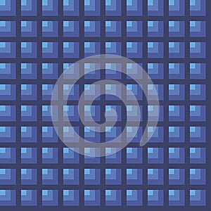 Squares floor art seamless pattern blue colors