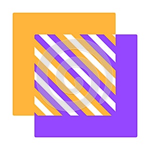 Squares purple and orange brochure element design