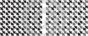 Squares seamlessly repeatable pattern in black and white. Vector