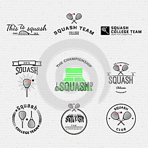 Squash badges logos and labels for any use