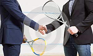 Squash businessmen players