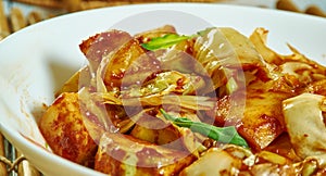 Squash  cabbage sabzi