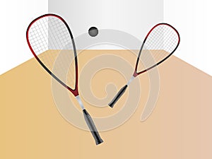 Squash game - imaginary game between two players