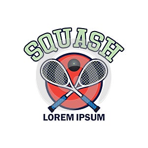 Squash logo with text space for your slogan / tag line