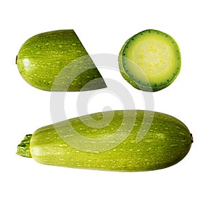 Squash (vegetable marrow) isolated on white background with clipping path. Closeup with no shadows. Vegetable. Food. Eating veg