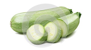Squash vegetable marrow zucchini isolated 4 on white