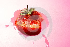 Squashed strawberry