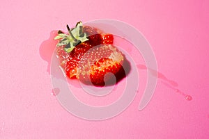 Squashed strawberry