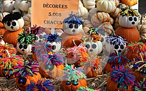 Squashs in a market, Montreal, Quebec, Canada photo