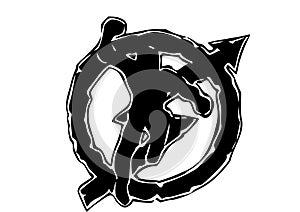 Squatter Symbol Logo white background