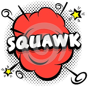 squawk Comic bright template with speech bubbles on colorful frames