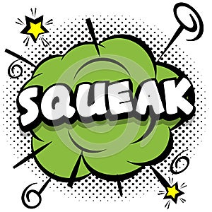 squeak Comic bright template with speech bubbles on colorful frames