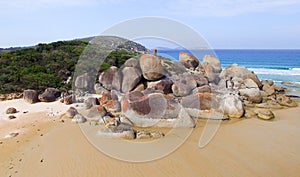 Squeaky Beach aerial view, Wilsons Promontory