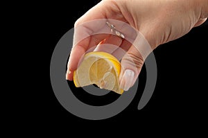 Squeeze lemon juice on hand for