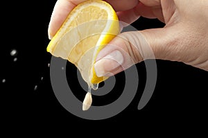 Squeeze lemon juice on hand for