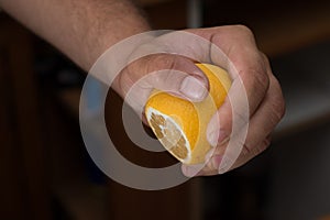 Squeeze lemon juice on hand