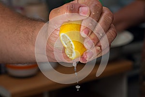 Squeeze lemon juice on hand