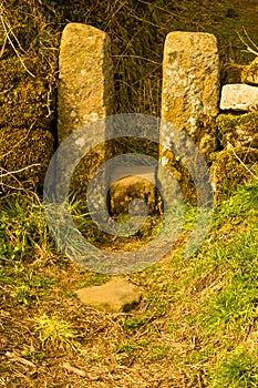 Squeeze stile in stone wall