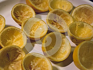 squeezed lemon photo