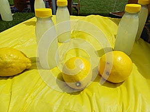 Squeezed lemon source prepared on the 6th Turkish Cypriot cultural festival in London and Enfield